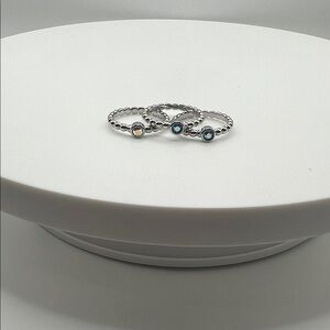 357.‎ QUDO stainless steel stackable rings set of 3
